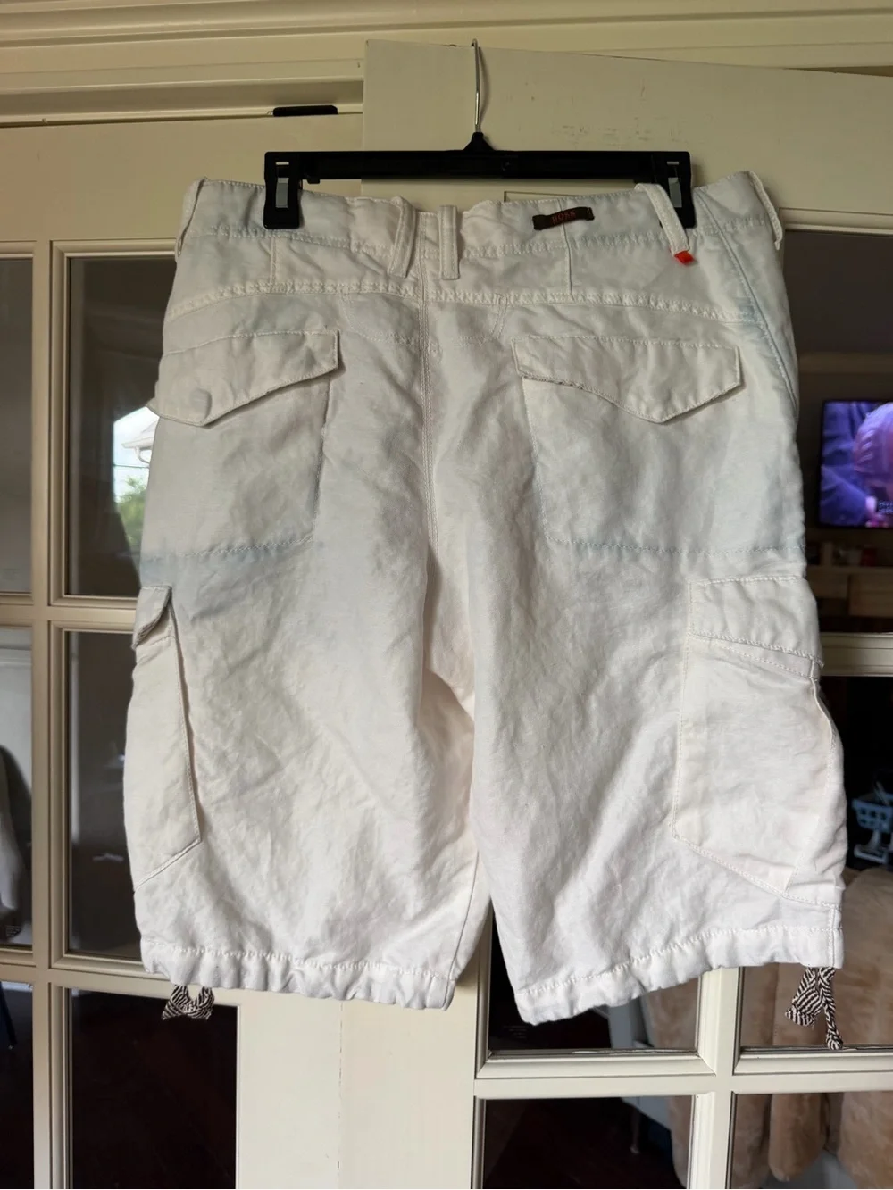 BOSS Orange Sheridan White Cargo Shorts Men’s 32R Comfort Fit